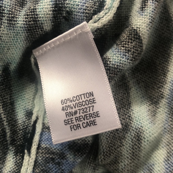 Apt. 9 - deep v neck- long length sweater- lightweight cotton Viscose knit - Picture 10 of 10